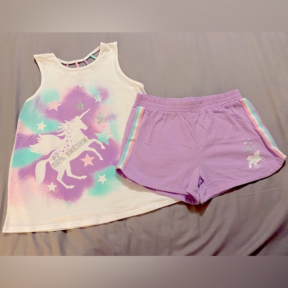 Wonder Nation Girls XXL Summer Pajama PJ’s Set Tank Shorts - Picture 2 of 3